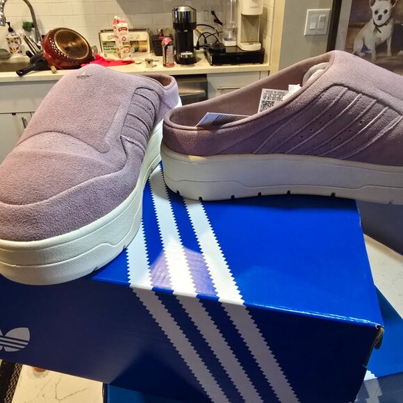 Adidas Originals Rivalry Platform Purple Mule Nubuck Leather Size 9 JH7983 NEW - Picture 3 of 14